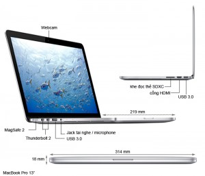 Laptop Apple Macbook Pro ME864 i5 